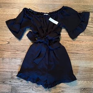 NWT SPIN Women’s Black Romper Size M